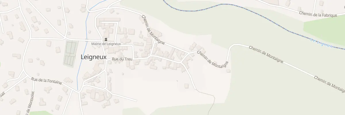 Plan du 13 Rue du Treu à Leigneux