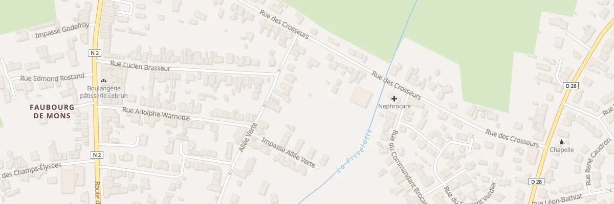 Plan du 98 All Verte à Maubeuge