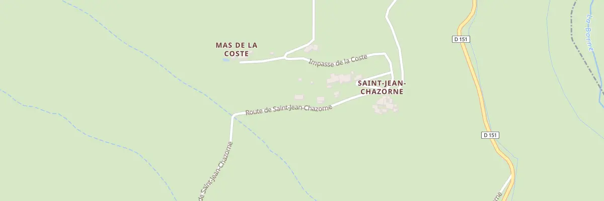 Plan du 5226 Saint Jean Chazorne à Pied-de-Borne