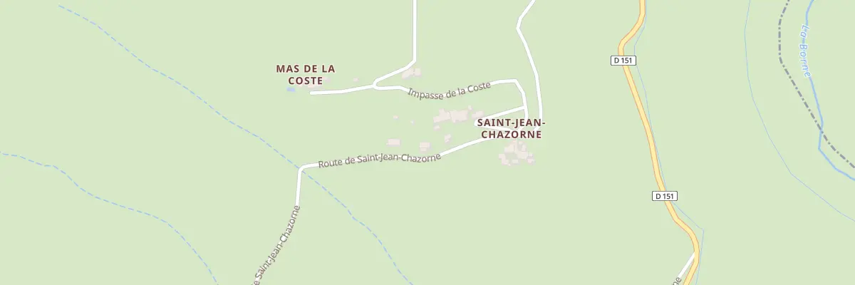 Plan du 5224 Saint Jean Chazorne à Pied-de-Borne
