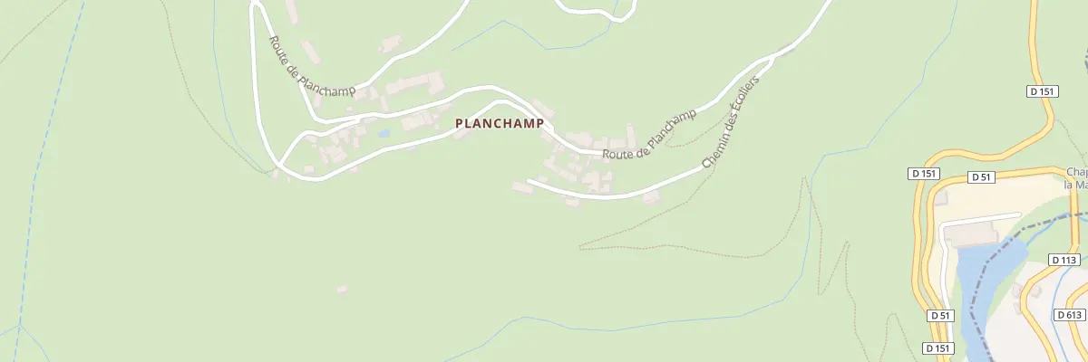 Plan du 5168 Planchamp à Pied-de-Borne