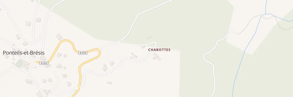 Plan du 5206 Chabottes à Ponteils-et-Brésis