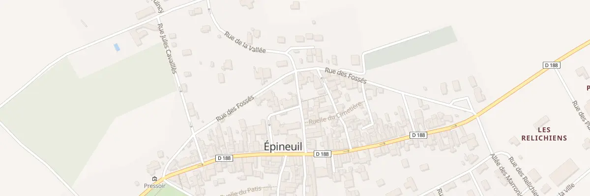 Plan du 1 Rue de la Poterne à Épineuil