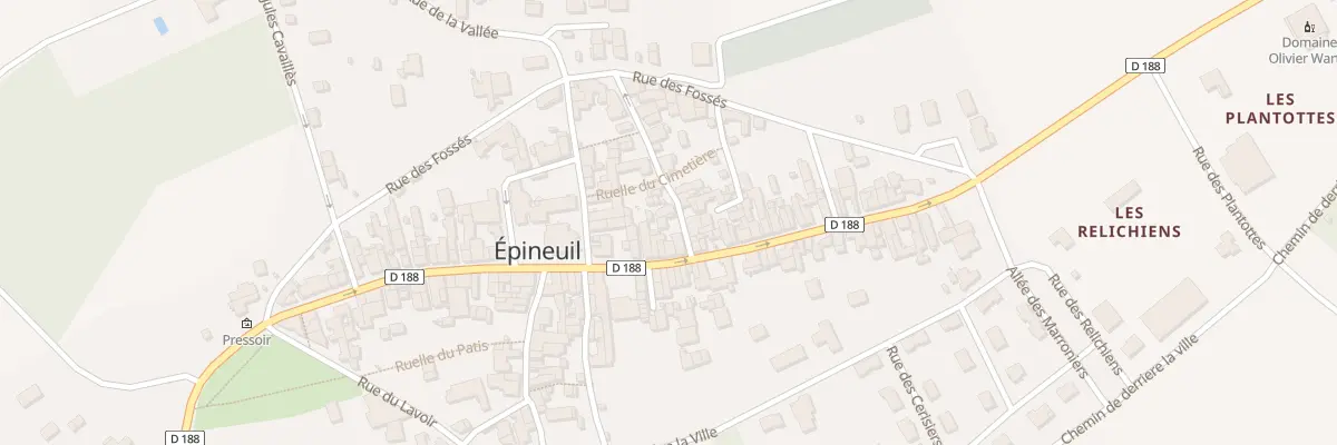 Plan du 3 Rue du Champ de la Ville à Épineuil