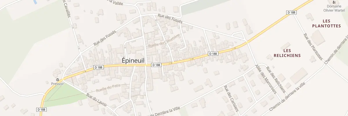 Plan du 2 Rue du Champ de la Ville à Épineuil