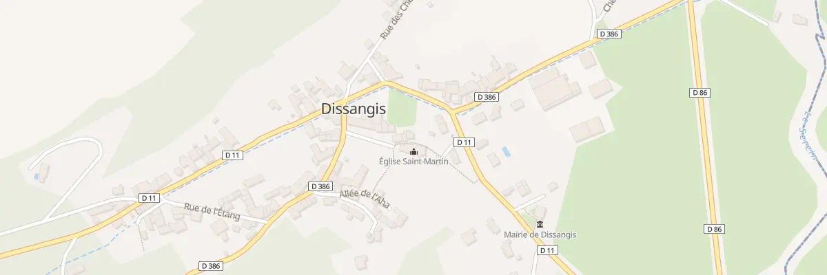 Plan du 2 Sen de l’Eglise à Dissangis