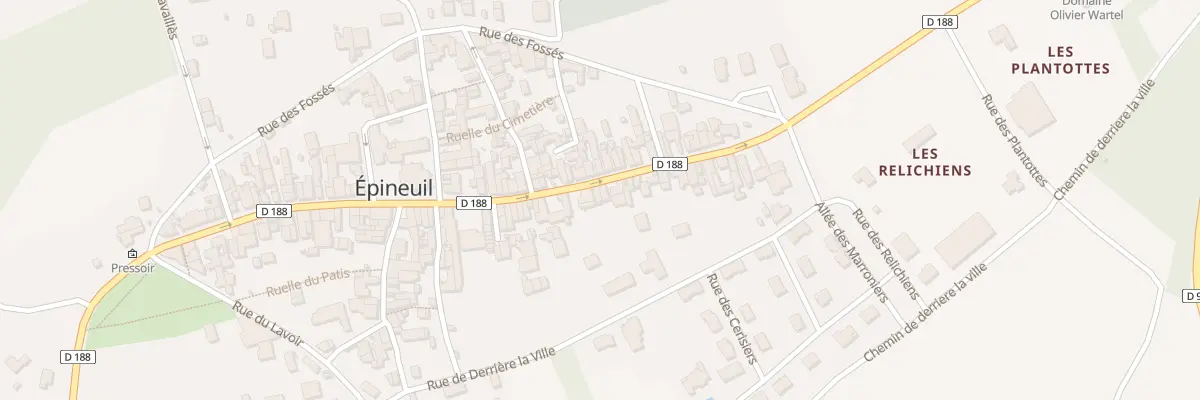 Plan du 88 Gr Gde Rue Alfred Grevin à Épineuil