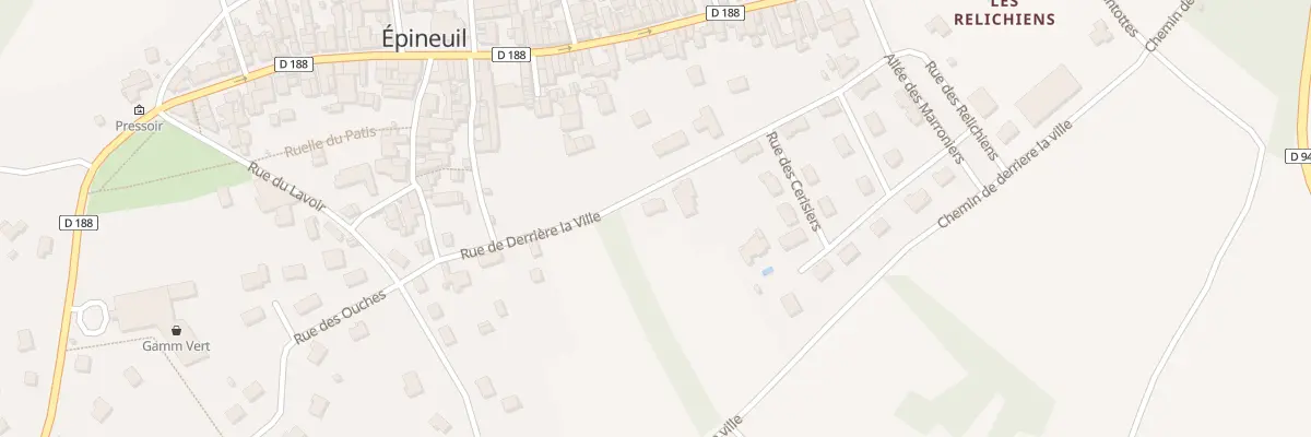 Plan du 10 Rue de Derrière la Ville à Épineuil
