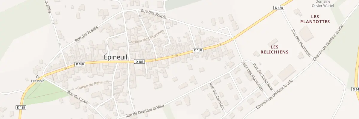 Plan du 90 Gr Gde Rue Alfred Grevin à Épineuil