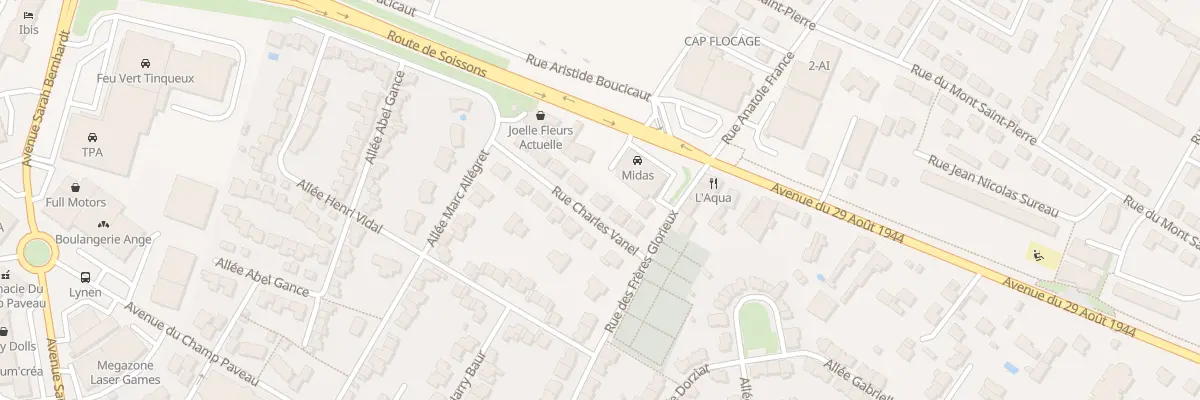 Plan du 5 Rue Charles Vanel à Tinqueux