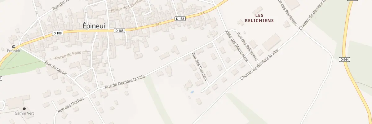 Plan du 16 Rue de Derrière la Ville à Épineuil