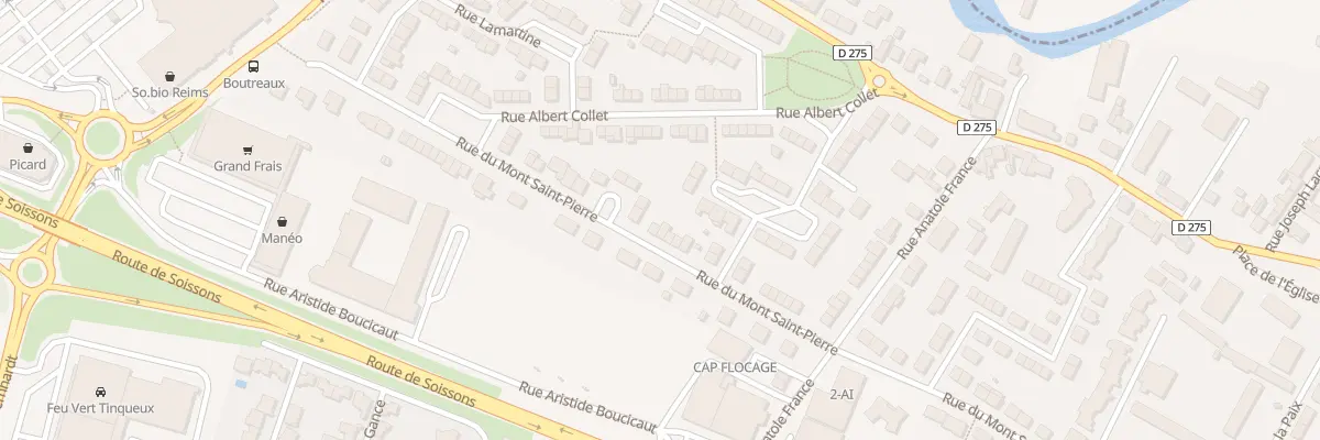 Plan du 70 Rue du Mont Saint Pierre à Tinqueux