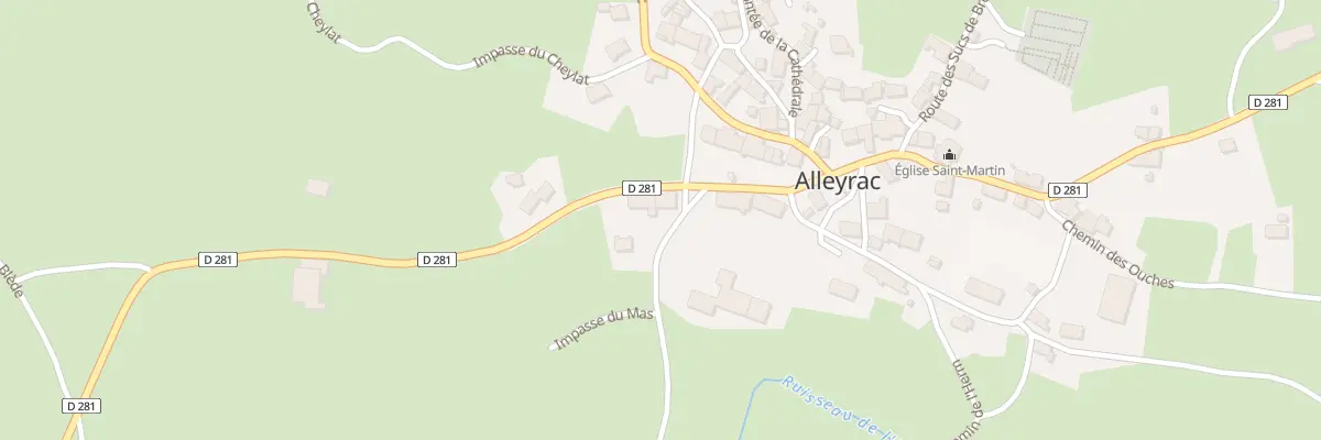 Plan du 5113 Le Bourg à Alleyrac