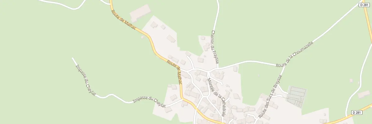 Plan du 22 Rte de Malhac à Alleyrac