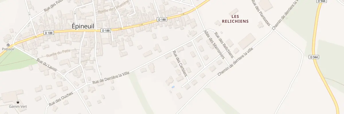 Plan du 18 Rue de Derrière la Ville à Épineuil