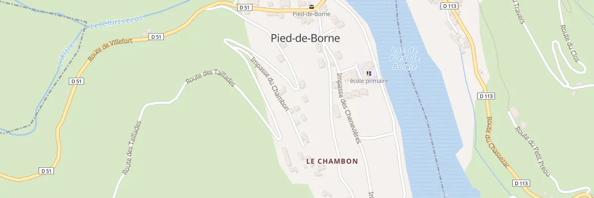 Plan du 233 Rte des Taillades à Pied-de-Borne