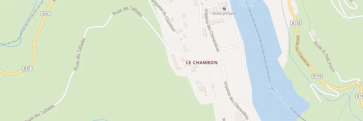 Plan du 5038 Le Chambon à Pied-de-Borne