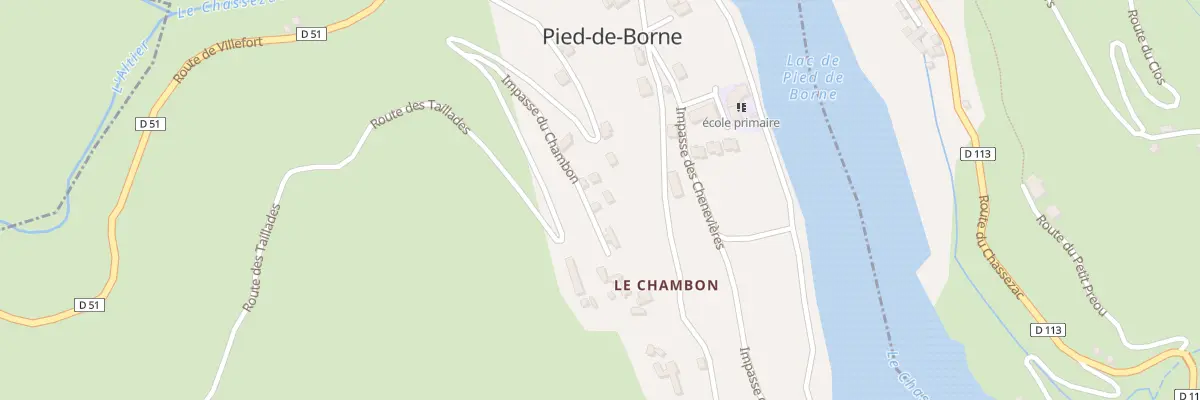 Plan du 5043 Le Chambon à Pied-de-Borne