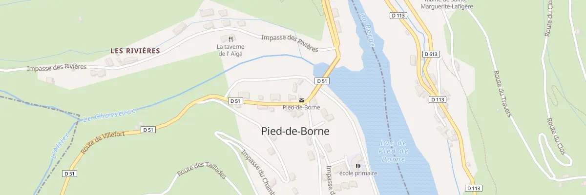 Plan du 5002 Le Chambon à Pied-de-Borne