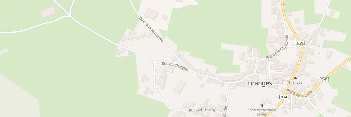 Plan du 28 Rue du Chappre à Tiranges