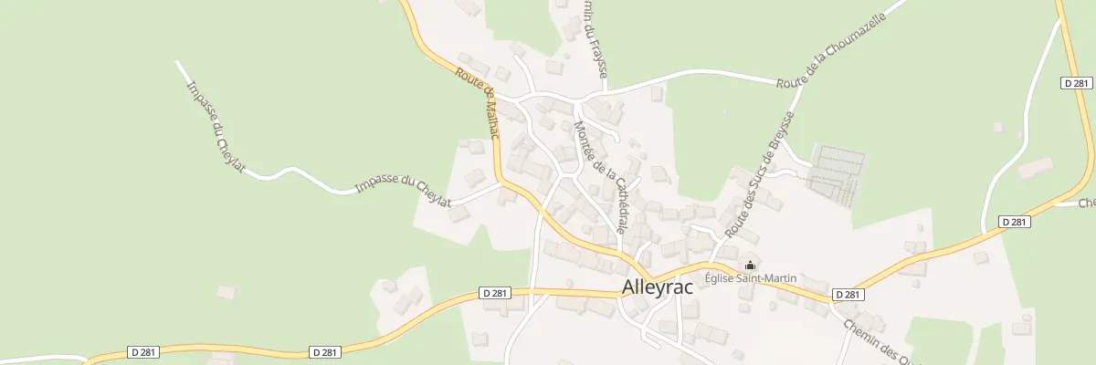 Plan du 14 Rte de Malhac à Alleyrac