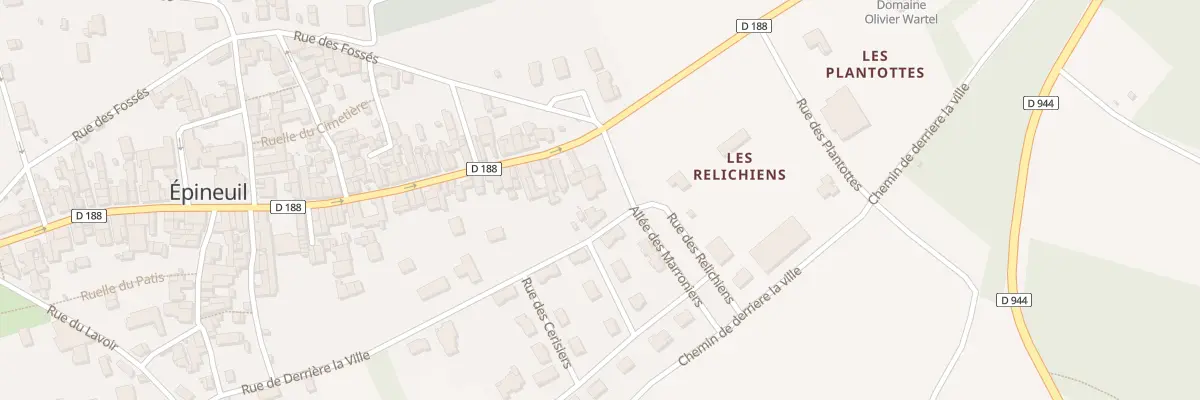 Plan du 23 Rue de Derrière la Ville à Épineuil