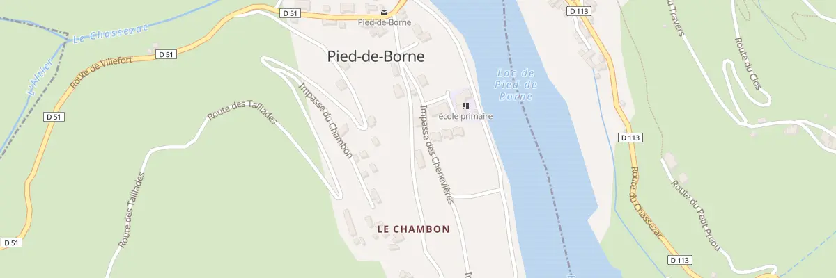 Plan du 5032 Le Chambon à Pied-de-Borne