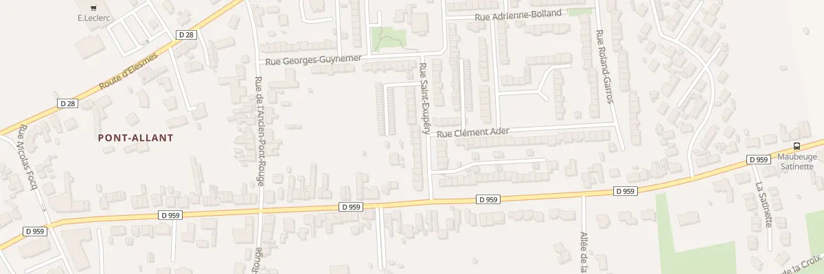 Plan du 17 Rue Saint-exupéry à Maubeuge