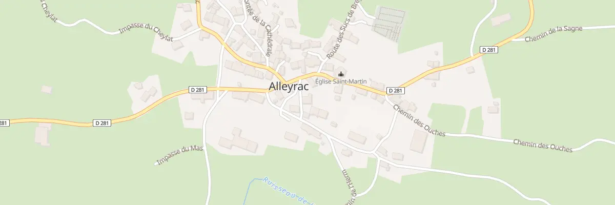Plan du 1 Rue de la Traverse à Alleyrac