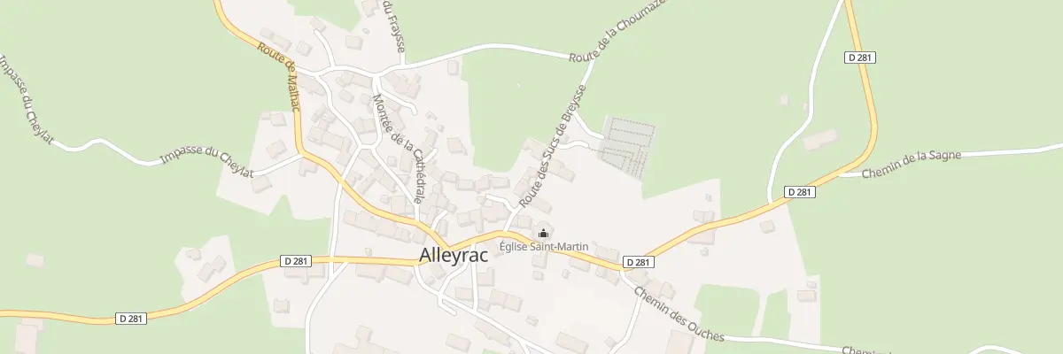 Plan du 5 Rte des Sucs de Breysse à Alleyrac