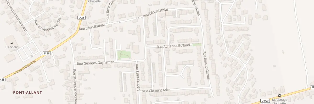 Plan du 2 Rue Adrienne Bolland à Maubeuge