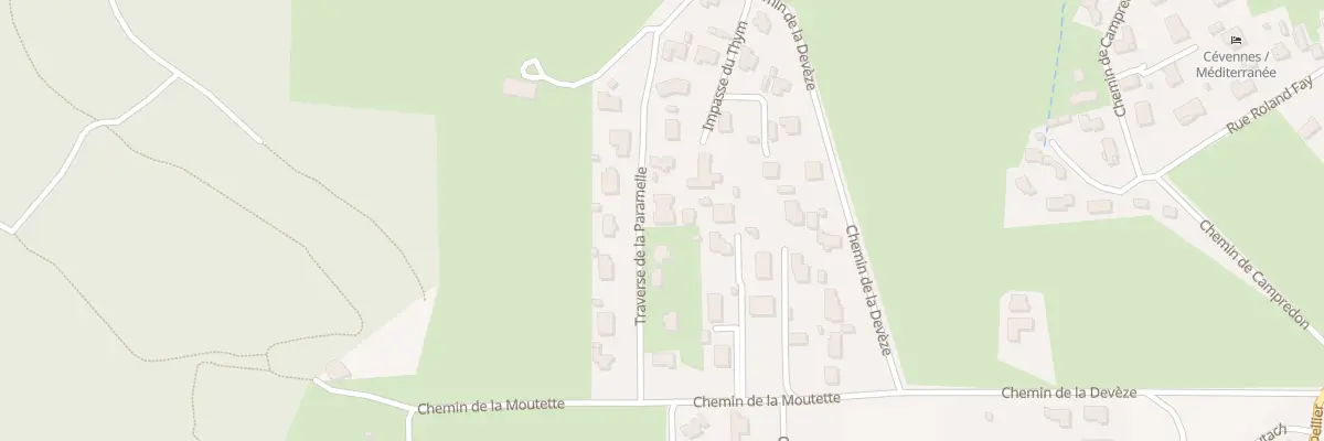 Plan du 164 Tra de la Paramelle à Quissac