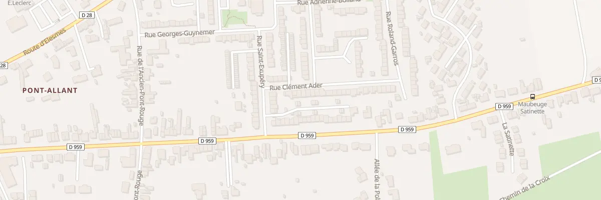 Plan du 6 Rue Clément Ader à Maubeuge