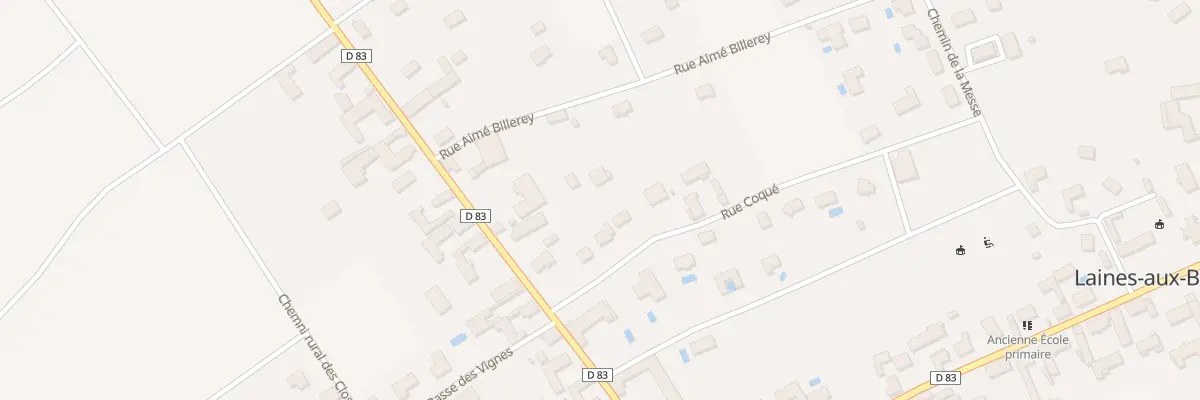 Plan du 8 Rue Coqué à Laines-aux-Bois