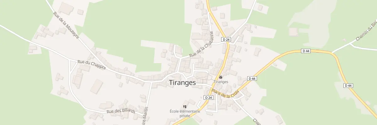 Plan du 14 Cour du Château à Tiranges