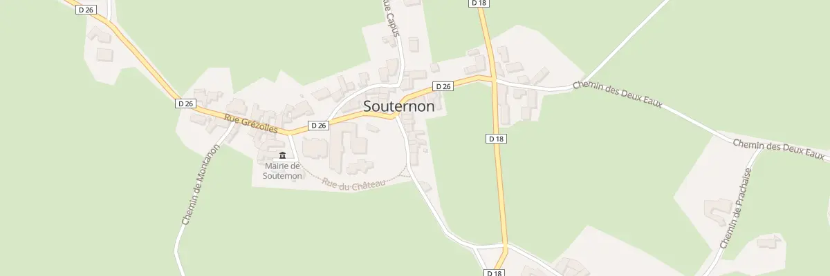 Plan du 182 Rue du Chateau à Souternon