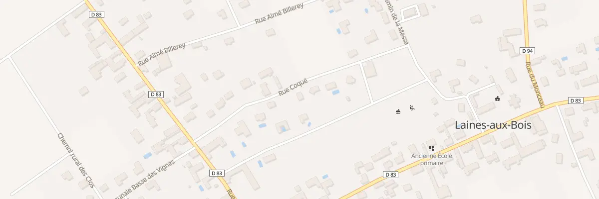 Plan du 9 Rue Coqué à Laines-aux-Bois