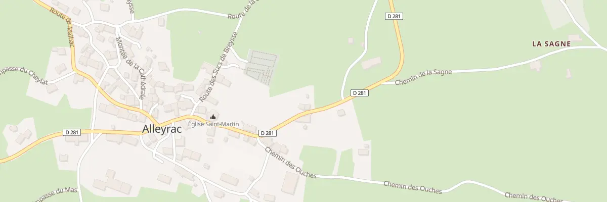 Plan du 5055 Le Bourg à Alleyrac