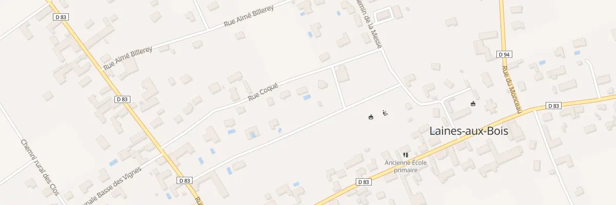 Plan du 13 Rue Coqué à Laines-aux-Bois