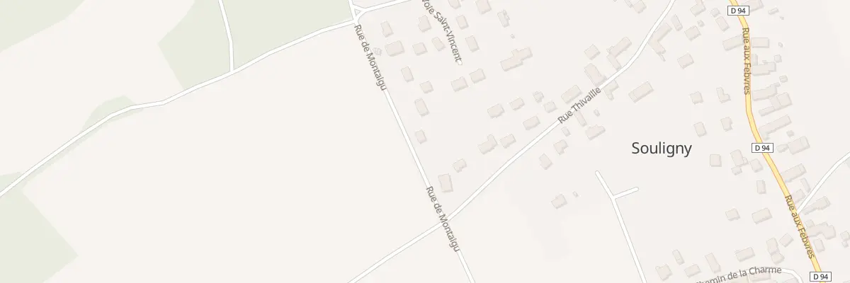 Plan du 165 Rue de Montaigu à Souligny