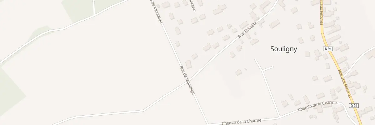 Plan du 390 Rue Thivaille à Souligny