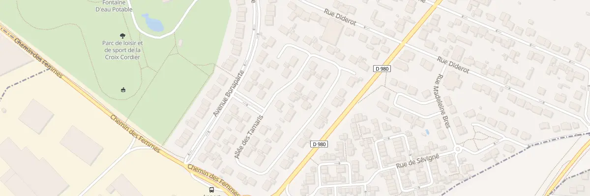 Plan du 33 All des Tamaris à Tinqueux