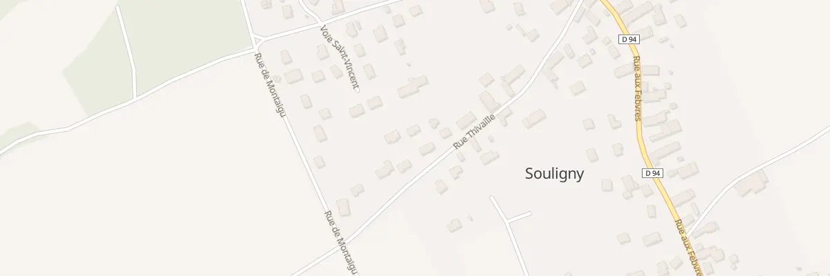 Plan du 284 Rue Thivaille à Souligny