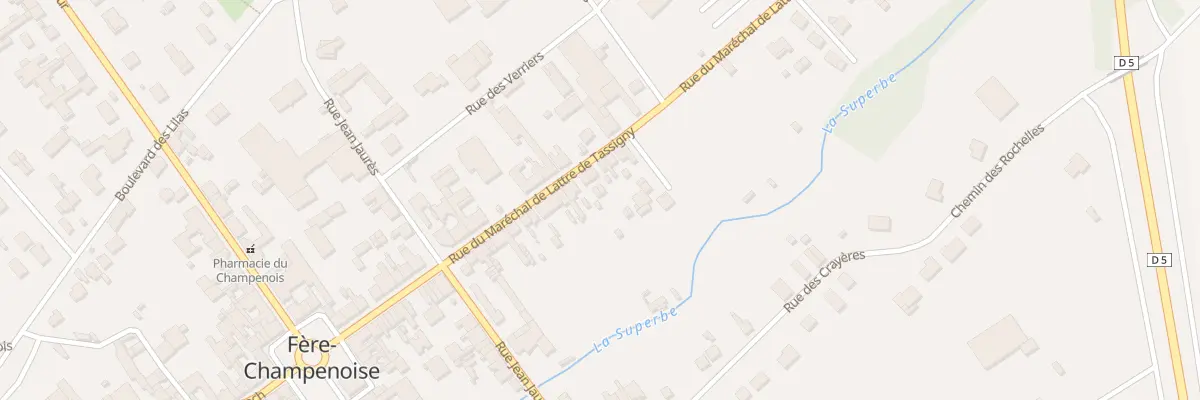 Plan du 226 Rue du Mal de Lattre de Tassig à Fère-Champenoise