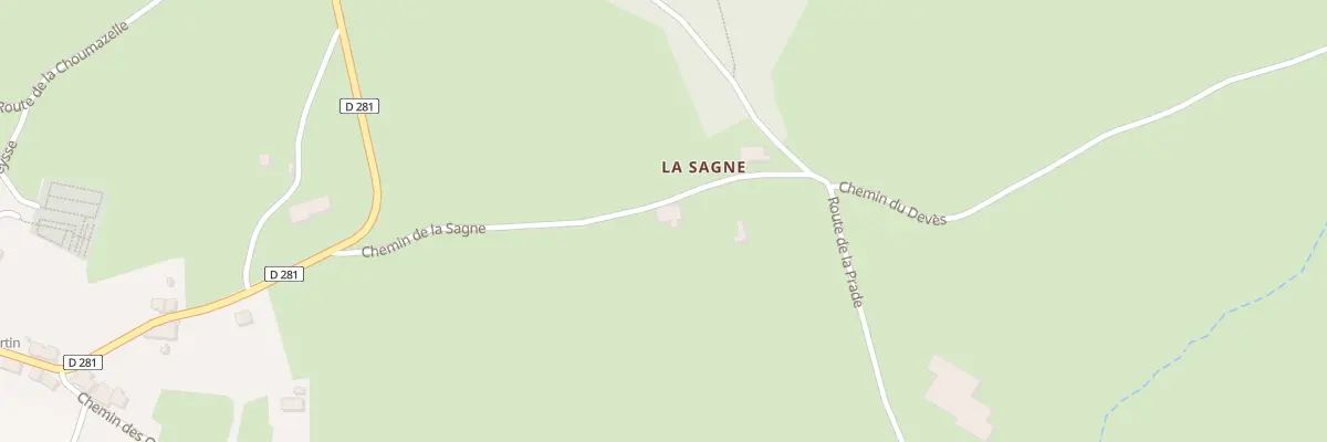 Plan du 2 Che de la Sagne à Alleyrac
