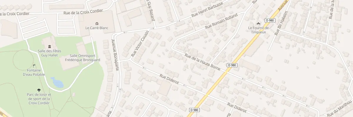 Plan du 13 Rue de la Haute Borne à Tinqueux