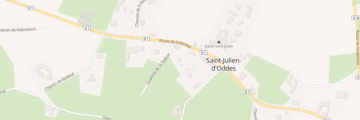 Plan du 1313 Rte de Grézolles à Saint-Julien-d’Oddes