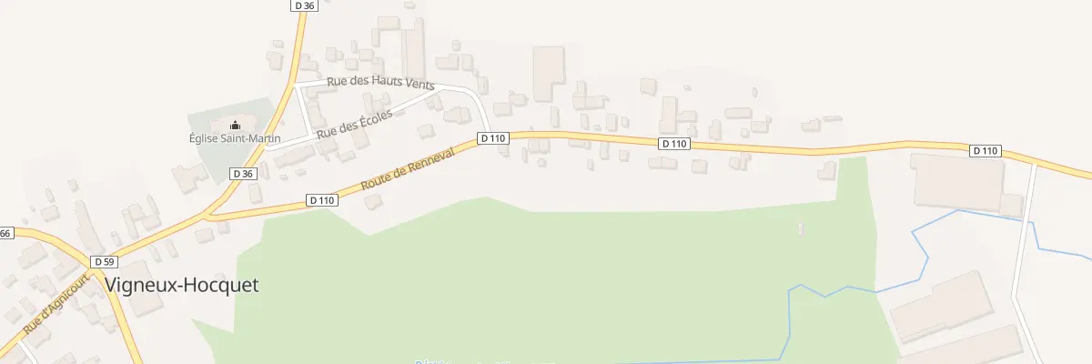 Plan du 12 Rte de Renneval à Vigneux-Hocquet