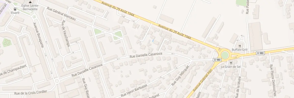 Plan du 24 Rue Daniele Casanova à Tinqueux
