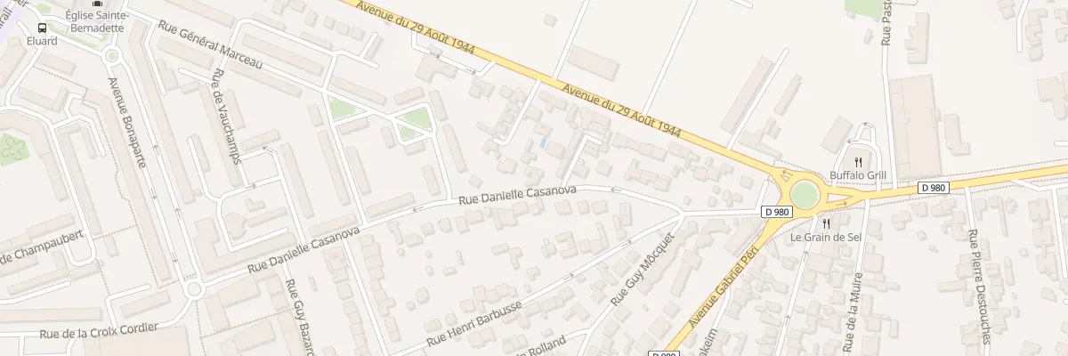 Plan du 22 Rue Daniele Casanova à Tinqueux
